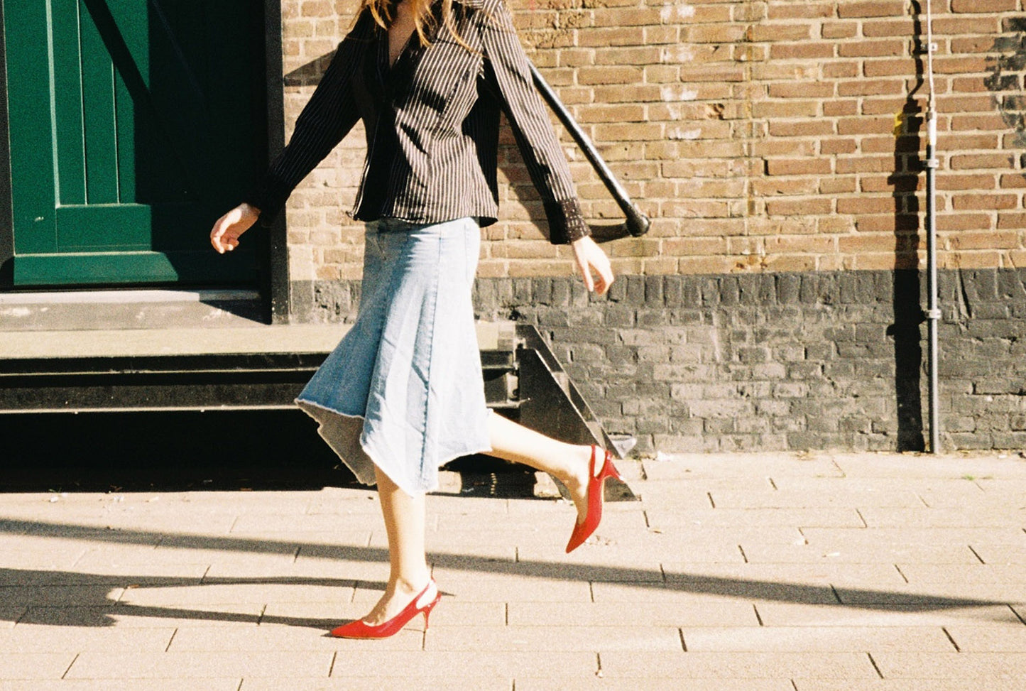 Isabel Marant asymmetrical denim midi skirt