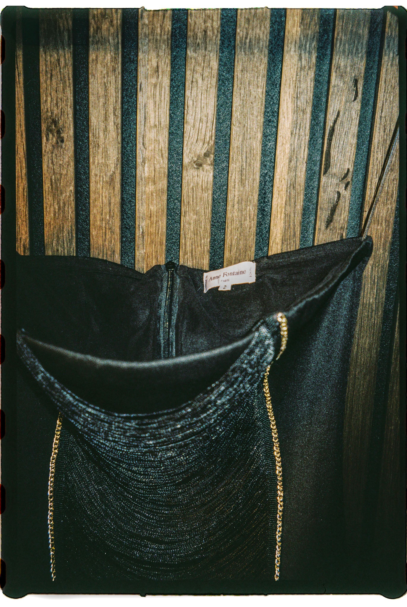 Anne Fontaine Paris black strapless dress