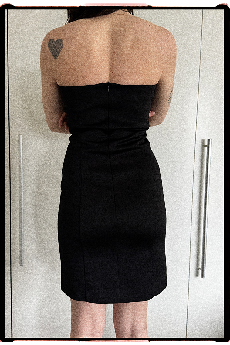 Anne Fontaine Paris black strapless dress