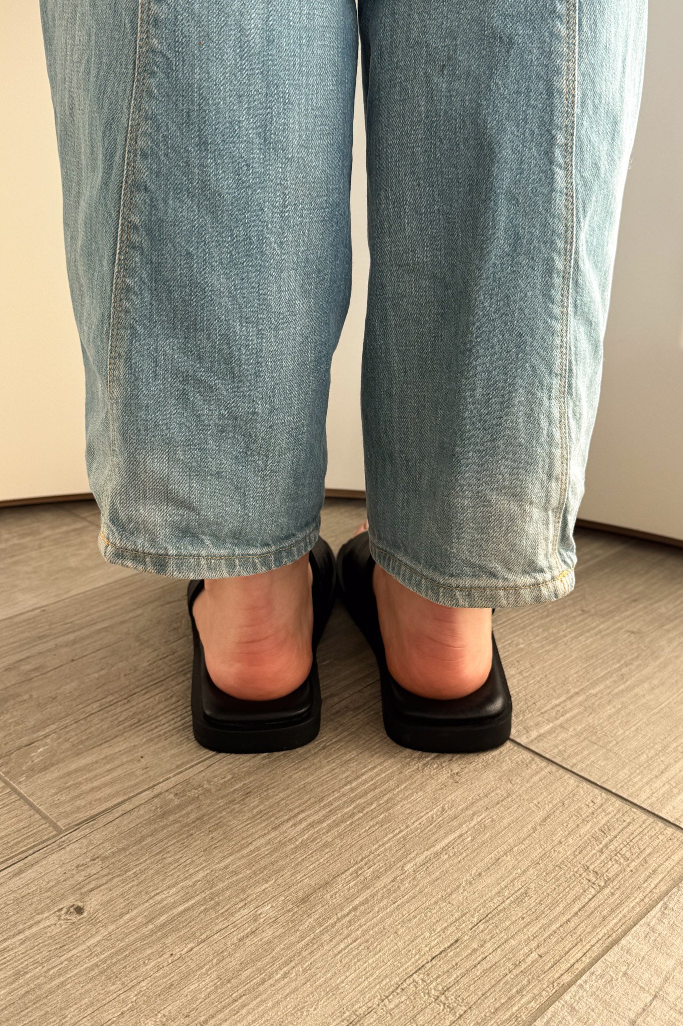 Square toe leather sandals