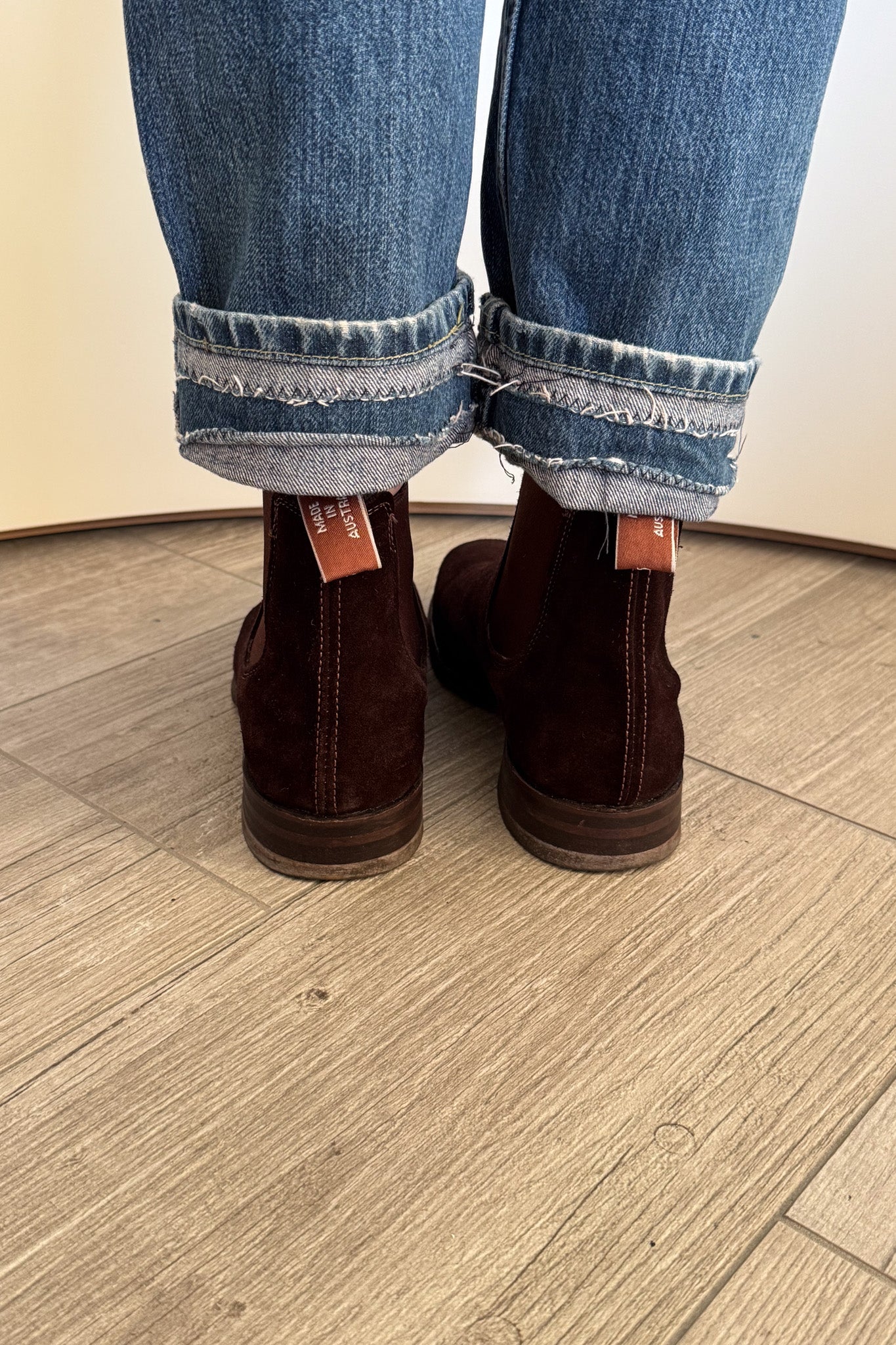 RM Williams Craftsman Collection suede boots