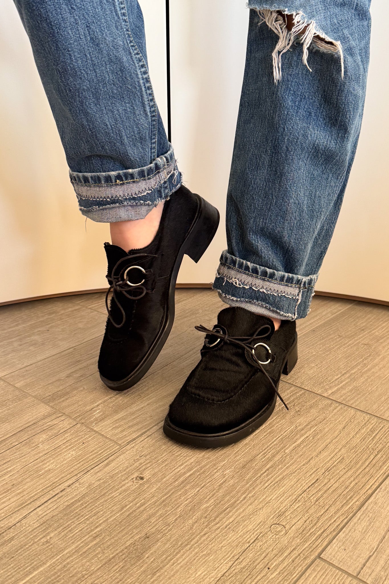 Vintage Italian cowhide / pony hair shoes