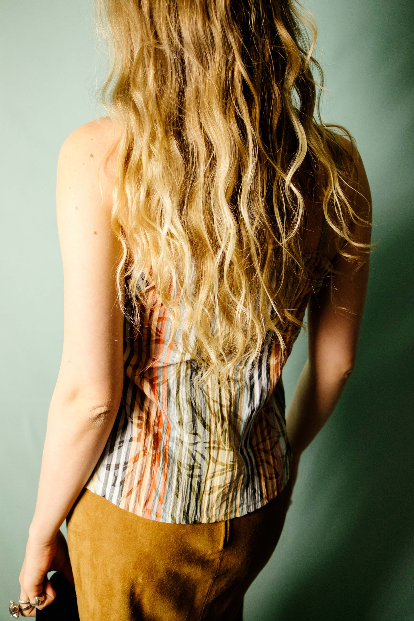 Max Mara silk twist-front tank top