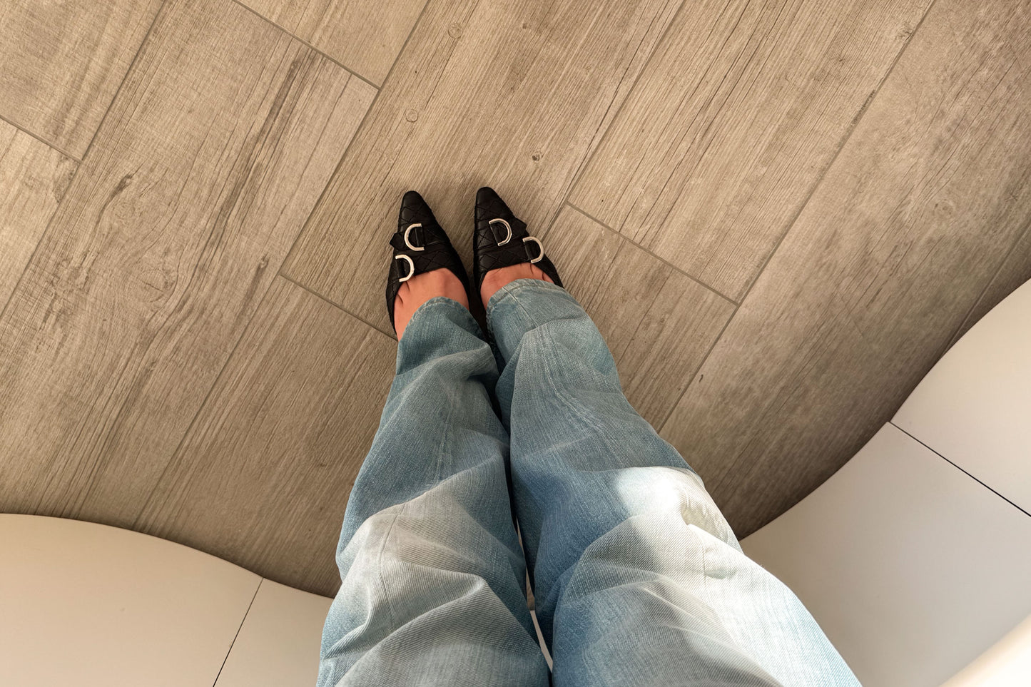 Givenchy black leather kitten heels with silver buckle detail