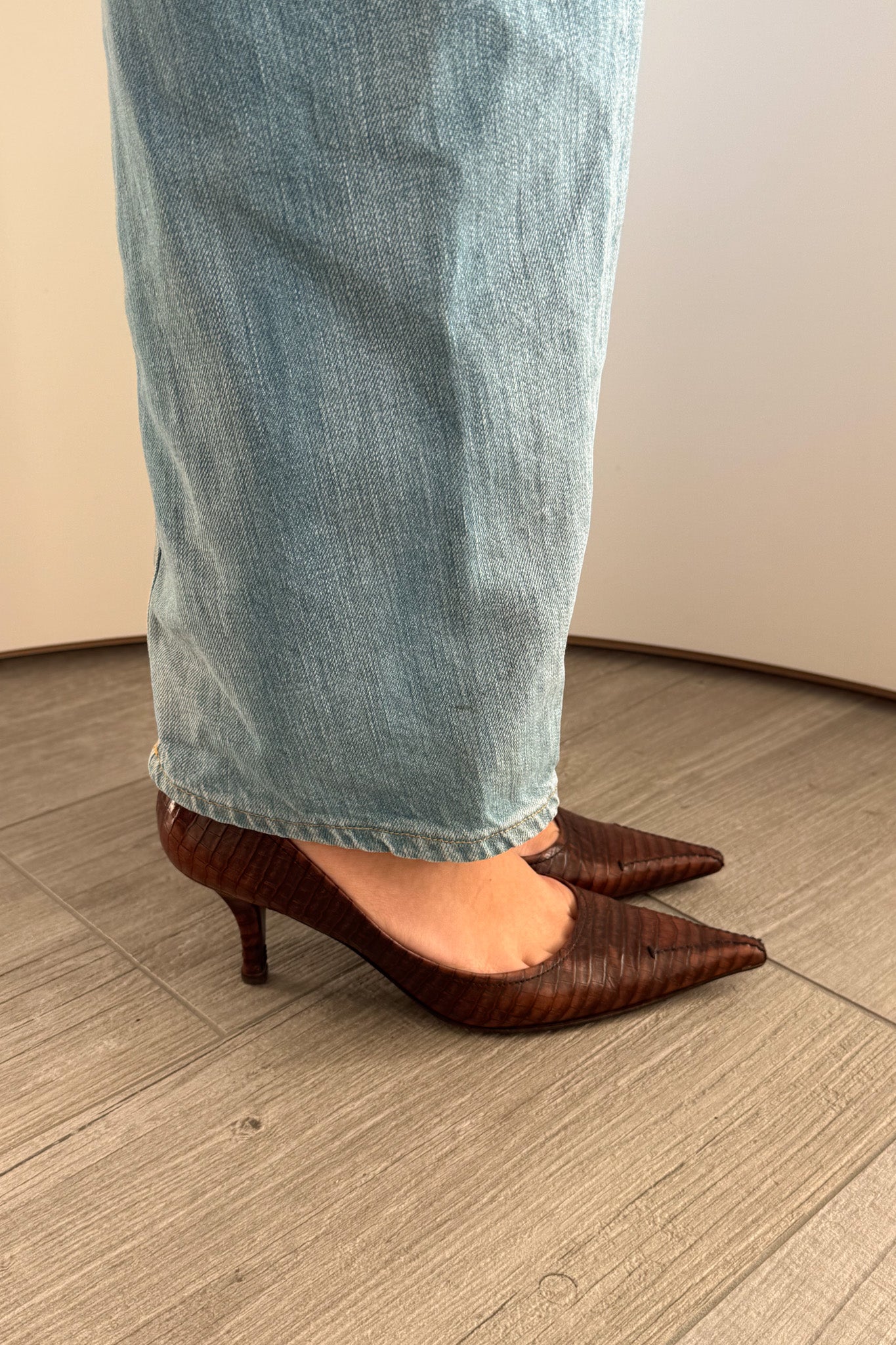 Vintage Miu Miu snakeskin leather pumps